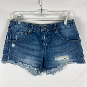 Life in progress Denim Cutoff Shorts Blue Size 27